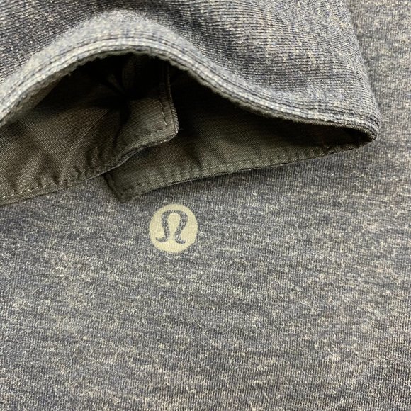 Lululemon Mens Shirt XL Blue Flannel Soft Knit Overshirt Button Up Long Sleeve - Picture 7 of 7